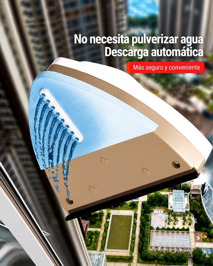 Limpiacristales magnético con depósito para líquido